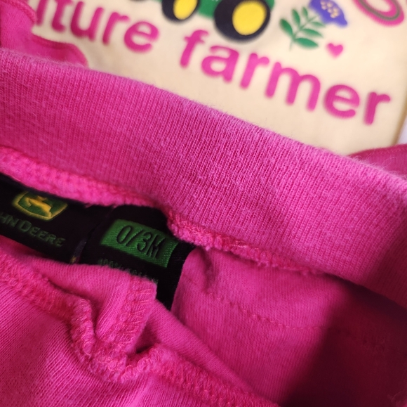 The 2 shirts are 3 months, and the pink pants are 0-3 months. - Picture 5 of 5